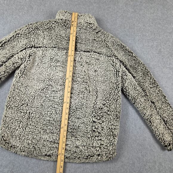 Thread & Supply Sherpa Pullover Size Medium Quarter Zip Pockets Gray - Picture 15 of 16